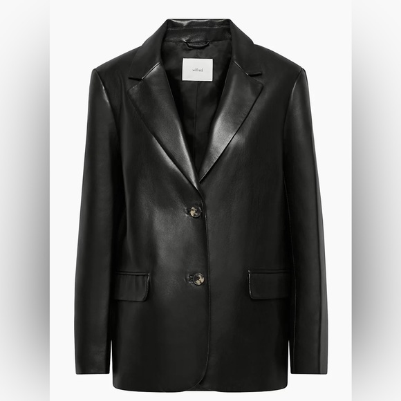 Aritzia Jackets & Blazers - ARITZIA - WILFRED VEGAN LEATHER BLAZER